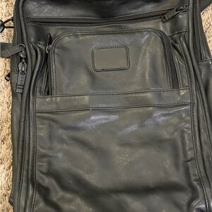 Tumi Black Leather Messenger Bag